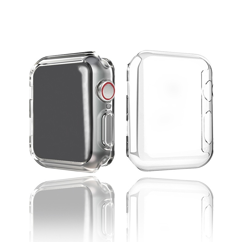 Ốp Lưng Trong SuốT + MiếNg DáN BảO Vệ MàN HìNh Cho ĐồNg Hồ Apple Watch Series 7 Se 65432 45MM 41MM 38MM 42MM 40MM 44MM