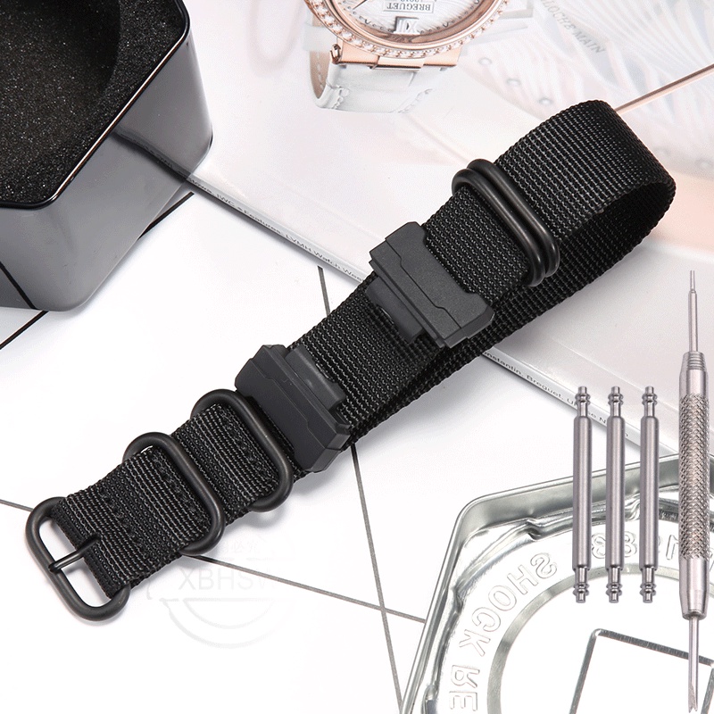 Dây Đeo Nylon Cho Đồng Hồ Casio G-Shock 16mmies GA2100 GA700 GA400 SerGA100 GSL100 GW9400