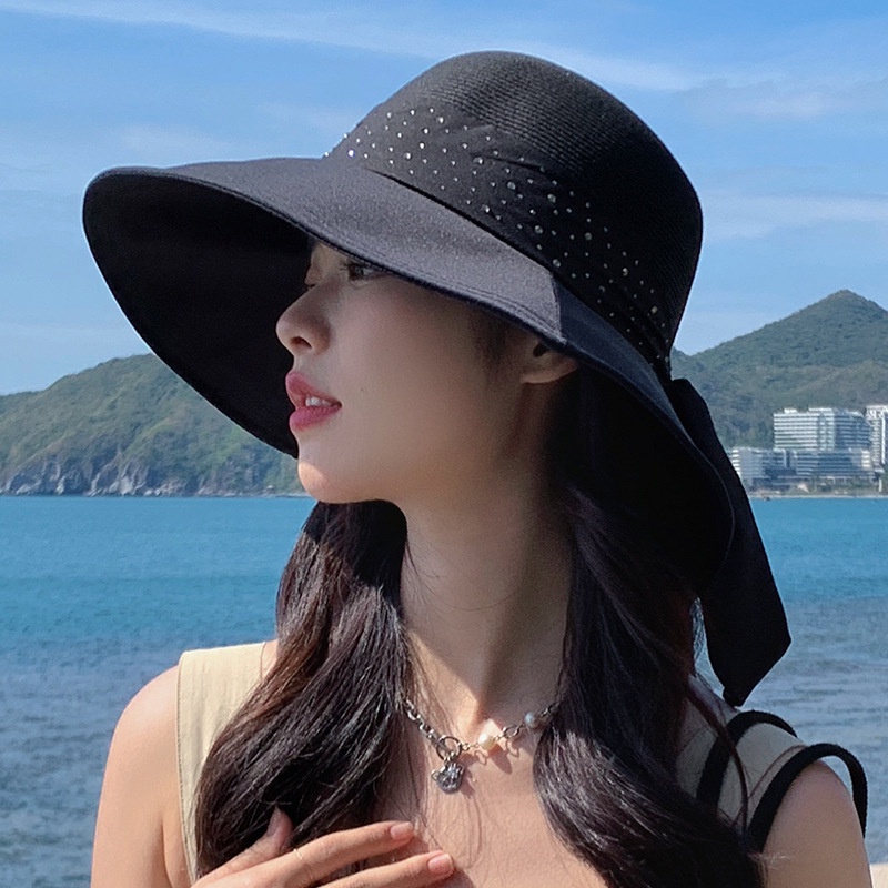 Mũ Cói Rộng Vành Chống Nắng Thiết Kế Mới Thời Trang Mùa Xuân Hè Theo Phong Cách Hàn Quốc Cho Nữ