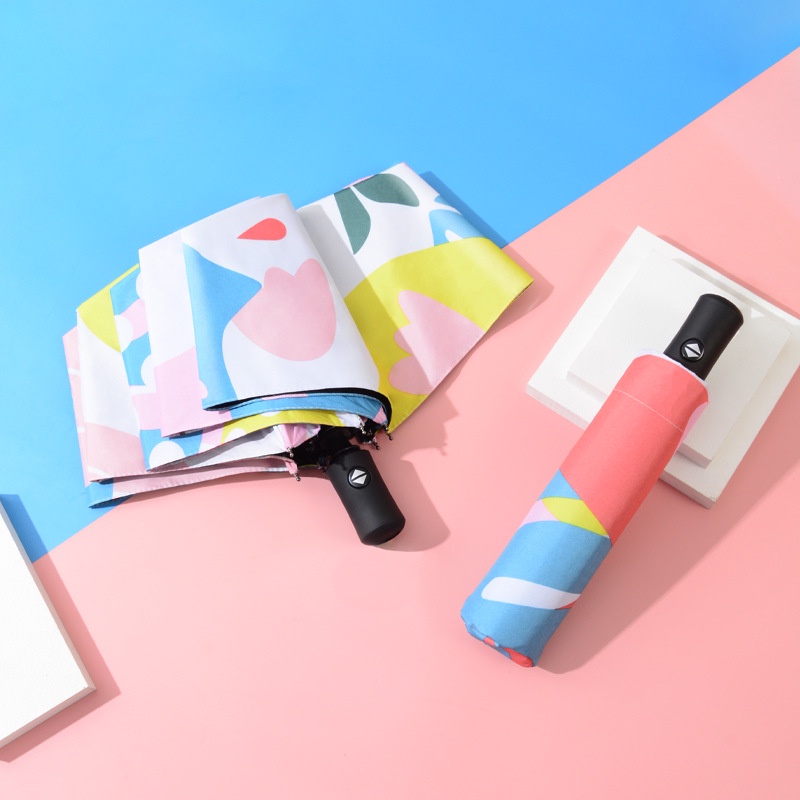 Dù Gấp Tự Động Chống Nắng Mưa Và Tia UV Bằng vinyl Họa Tiết graffiti Sự Bảo Vệ