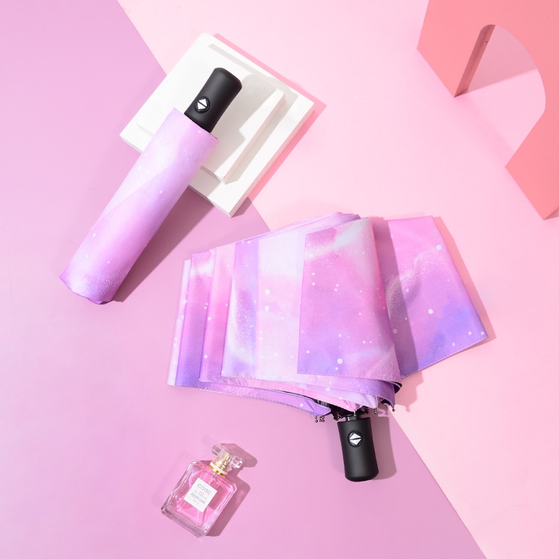 Dù Gấp Tự Động Chống Nắng Mưa Và Tia UV Bằng vinyl Họa Tiết graffiti Sự Bảo Vệ