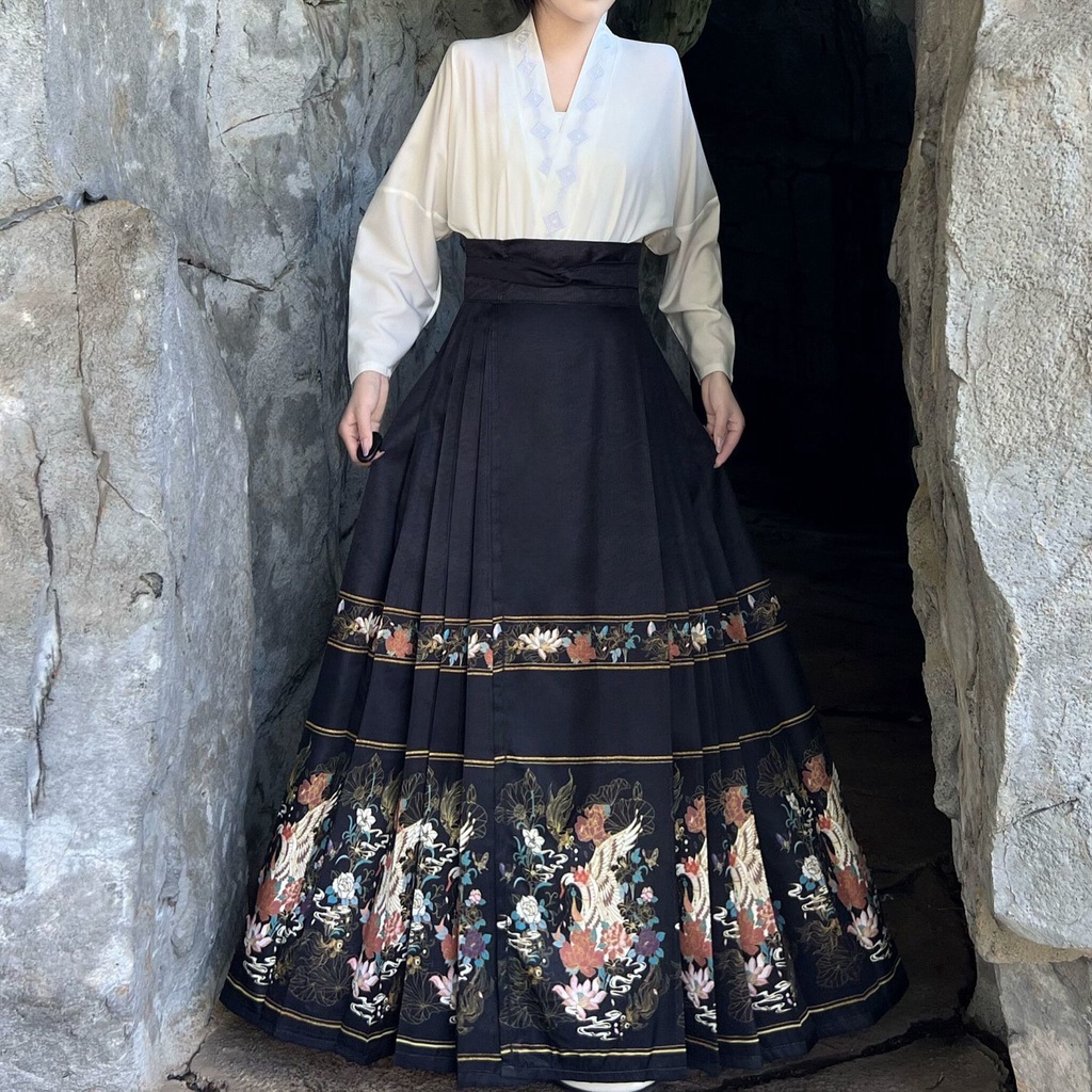 Caihongxuan Váy Hán Phục Cách Tân In Hình Đám Mây Và Mặt Ngựa Phong Cách Trung Hoa Hàng Ngày Cách Tân Hàng Mới Chính Hãng Ming huai sys6.23