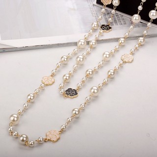 Vòng cổ Hoa Trà Đính Ngọc Trai Thời Trang