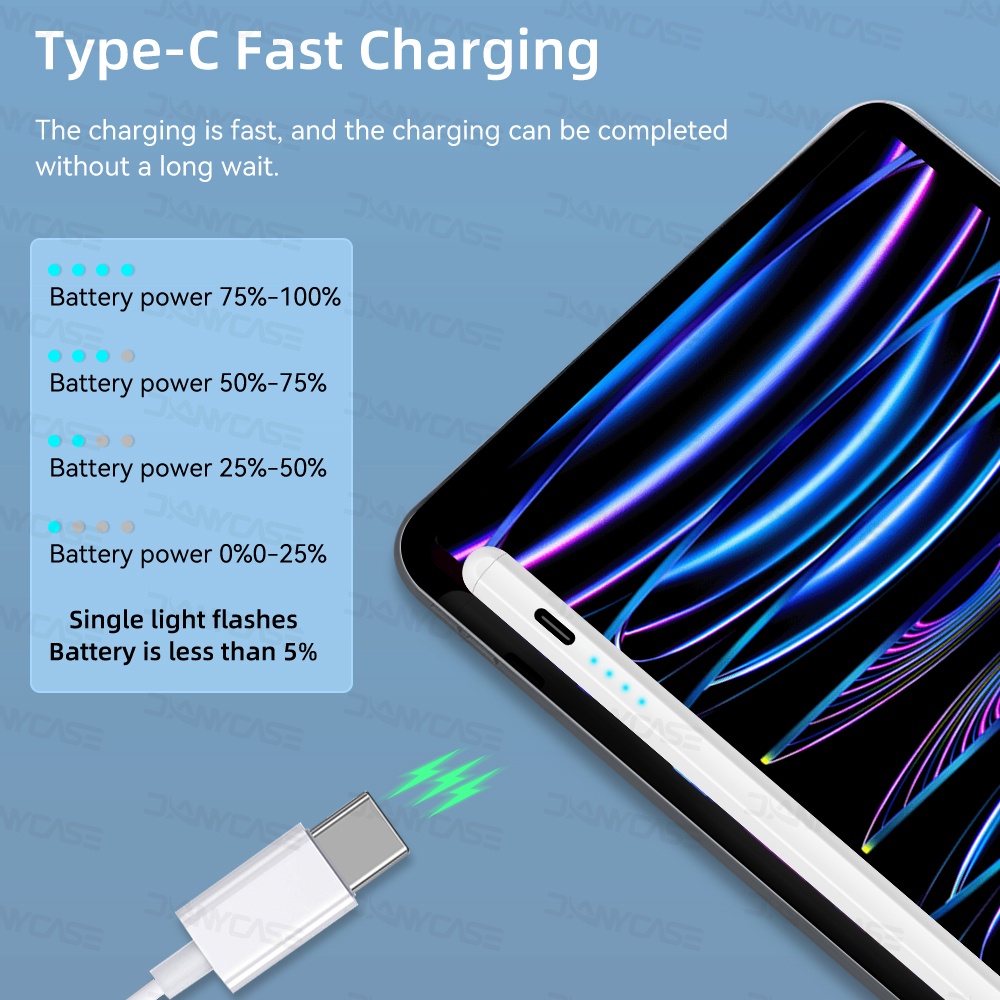 Bút Cảm Ứng Đầu Nghiêng Cho iPad Pro 11 12.9 Air 4 / 5 7 / 8 / 9 / 10th mini 5 6 2018-2022