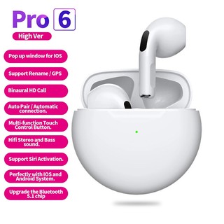 Mới tai nghe tws pro6 bluetooth không dây có mic điều khiển cảm ứng chống thấm nước