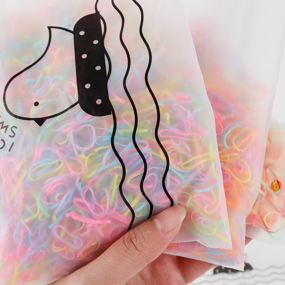 Set 1000 Dây Chun Buộc Tóc Nhiều Màu Dễ Thương Cho Bé Gái