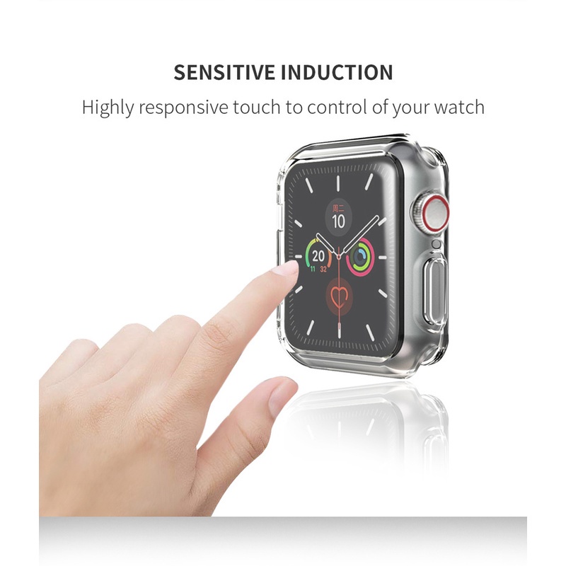 Ốp Lưng Trong SuốT + MiếNg DáN BảO Vệ MàN HìNh Cho ĐồNg Hồ Apple Watch Series 7 Se 65432 45MM 41MM 38MM 42MM 40MM 44MM