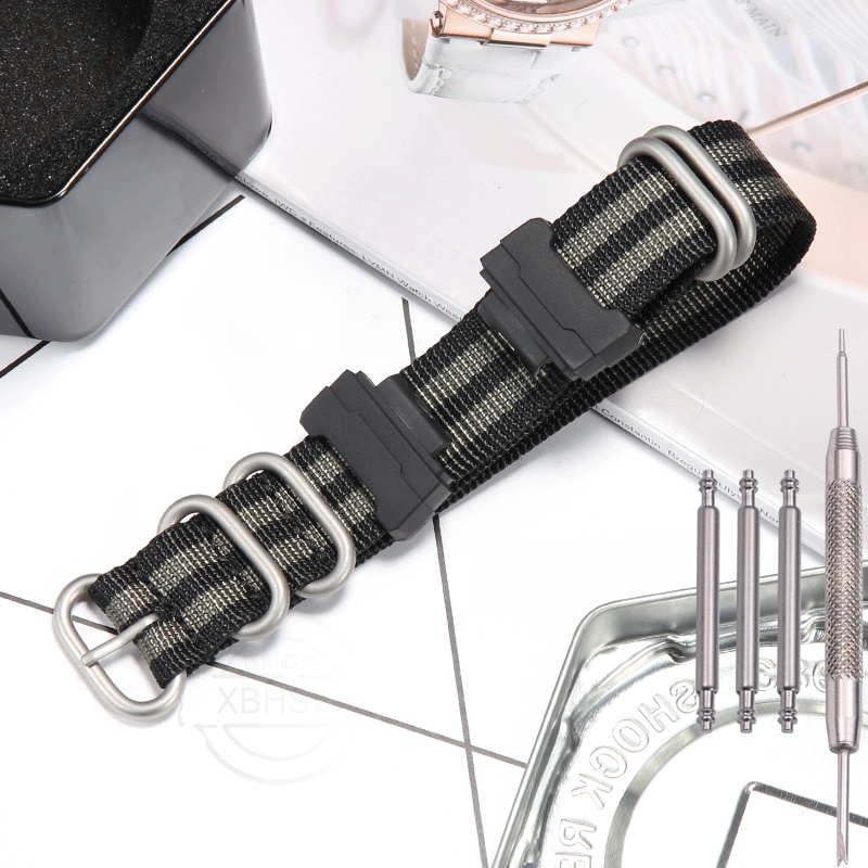 Dây Đeo Nylon Cho Đồng Hồ Casio G-Shock 16mmies GA2100 GA700 GA400 SerGA100 GSL100 GW9400