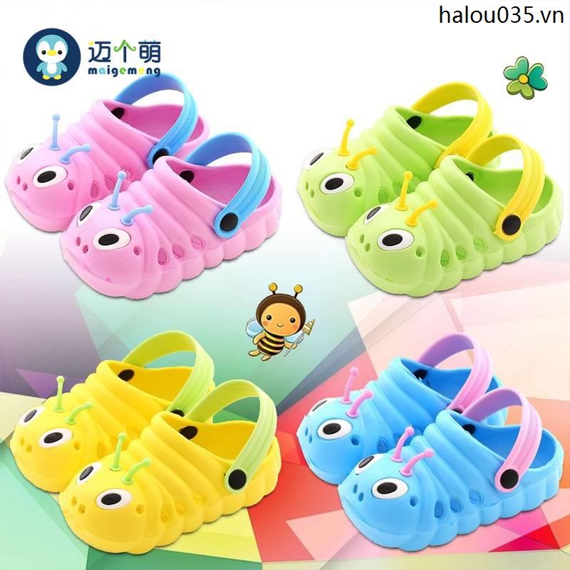 Dép Sandal Chống Trượt In Hình Sâu Bướm Hoạt Hình Đáng Yêu Thời Trang Mùa Hè Dành Cho Bé Trai