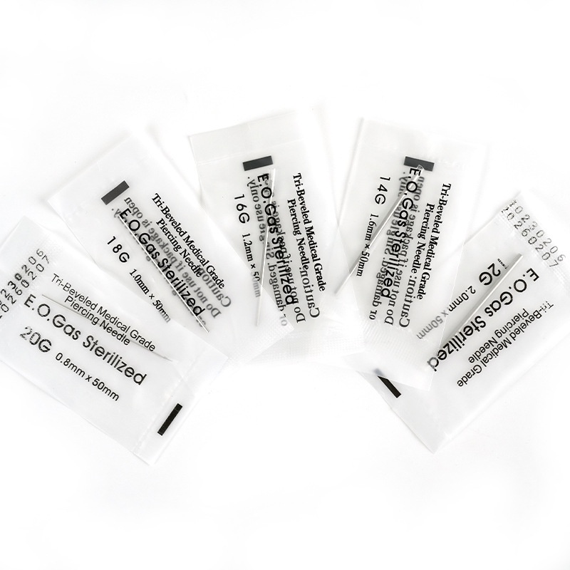 Bộ 100 Kim Xỏ Khuyên Tai / Mũi 12G / 13G / 14G / 15G / 16G Bằng Thép Không Gỉ 12G