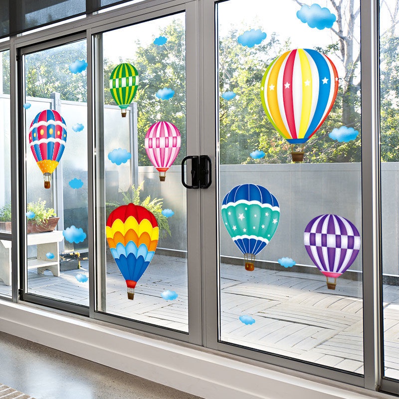 Miếng Dán Trang Trí Cửa Kính Họa Tiết Hoạt Hình 3d Dễ Thương Cho Bé Mẫu Giáo