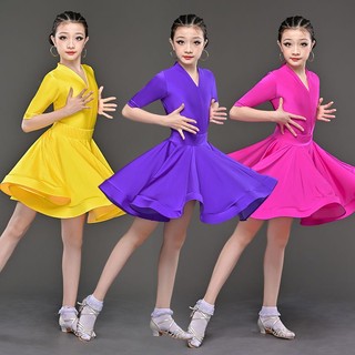 Trẻ em Trang phục khiêu vũ Latin Cuộc thi biểu diễn Trang phục biểu diễn chia nhỏ 4-12 tuổi