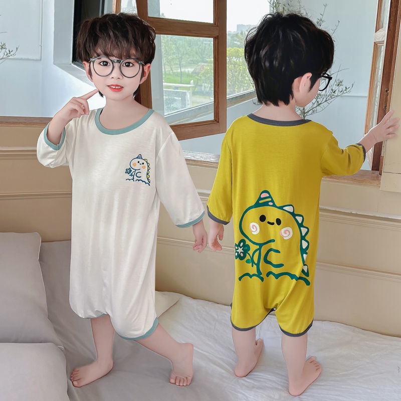 Đầm Ngủ Lụa Mỏng Một Mảnh Phong Cách Mùa Hè Chất Lượng Cao Phong Cách Mới Cho Bé Trai Và Bé Gái