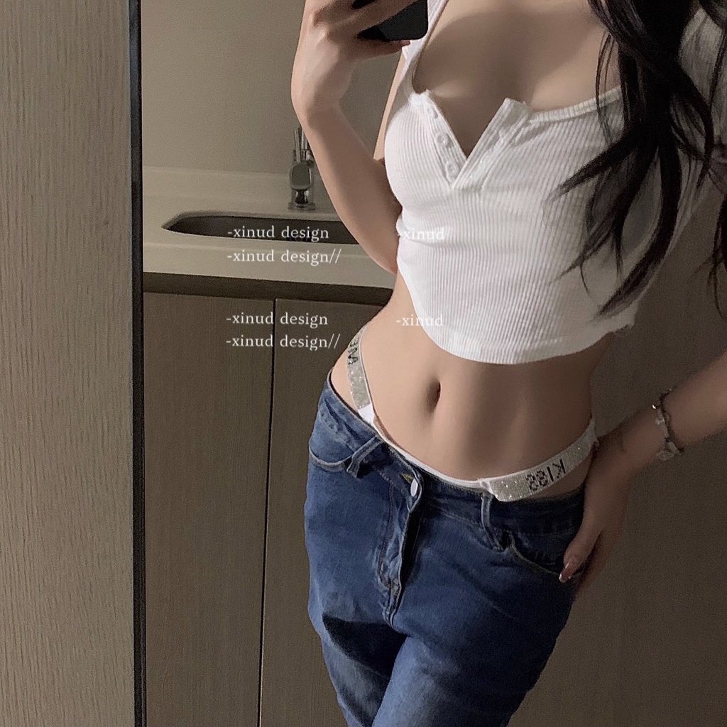 Hàng Mới Về Quần Lót Ren Lưới Rỗng Cạp Cao Đính Đá In Chữ Tiếng Anh Quyến Rũ Cho Nữ