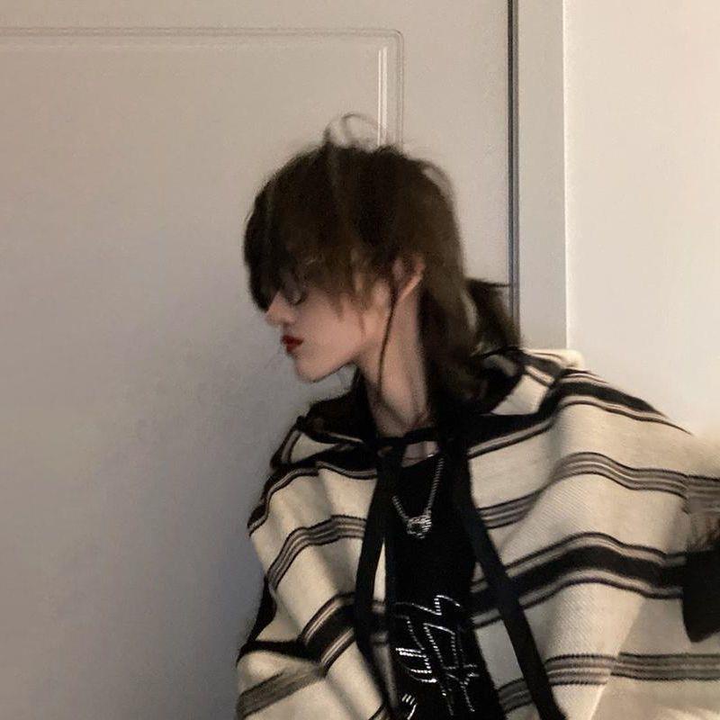 Tóc Giả Ngắn Thẳng Tự Nhiên Bằng Lông Sói Đuôi Ngắn Phong Cách Hàn Quốc Cho Nam