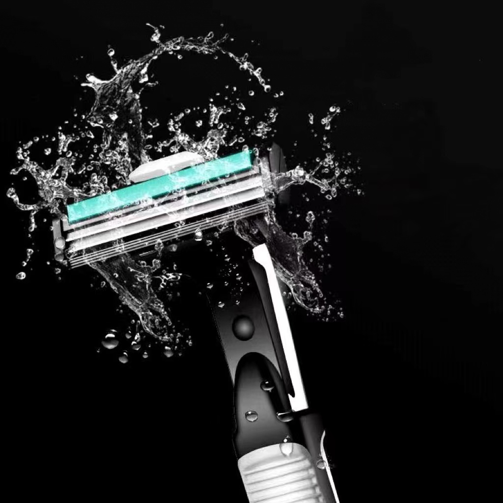 GUANHUA Set 1 + 6 Lưỡi Dao Cạo Râu An Toàn Cho Nam