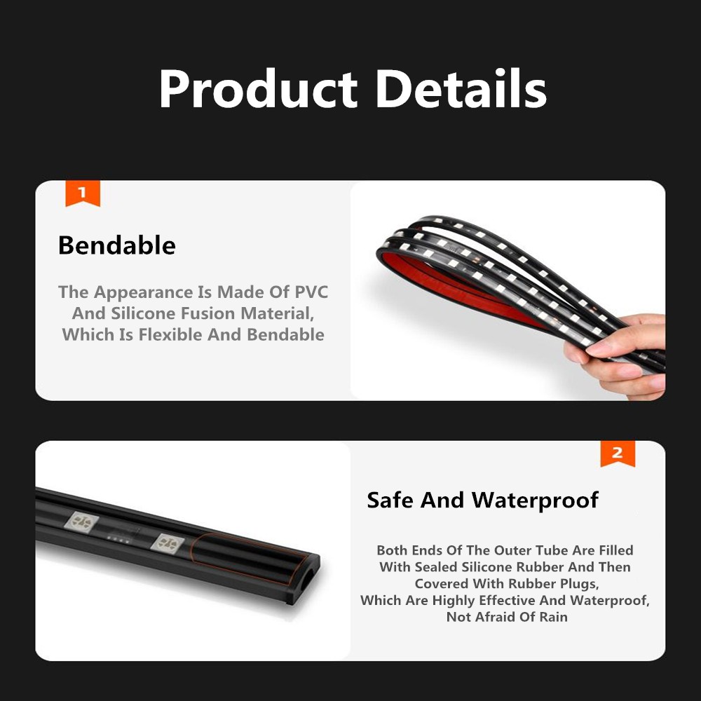 Dây Đèn Led RGB 12 / 24V 5050SMD Cảnh Báo Trang Trí Cho Xe Tải