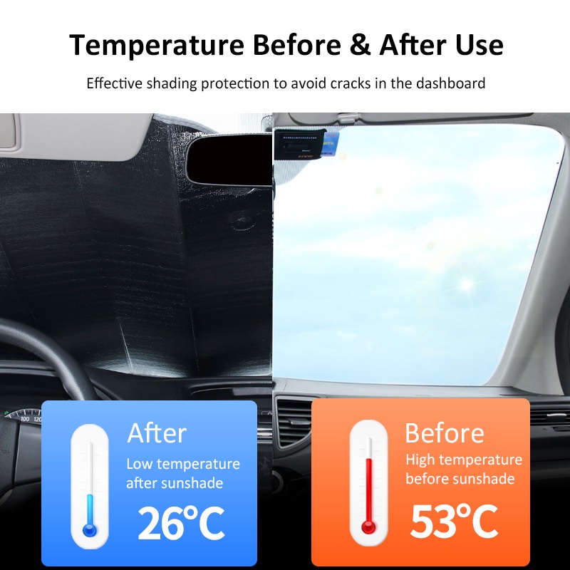Tấm Che Nắng Cách Nhiệt Màu laser Cho Cửa Sổ Xe Hơi