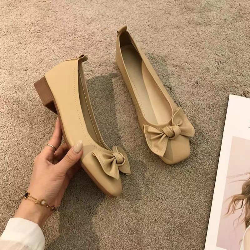 Giày Búp Bê Mũi Vuông Đế Mềm Thoải Mái Phong Cách Xiaoxiang Cho Nữ