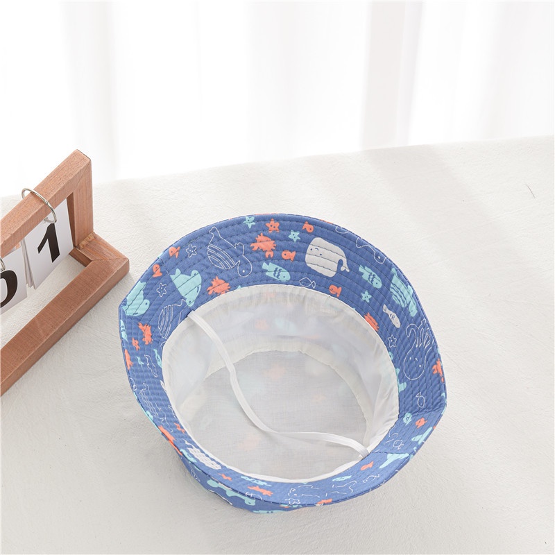 Mũ Tai Bèo Cotton Mỏng Mềm In Họa Tiết Hoạt Hình Thời Trang Mùa Hè Cho Bé