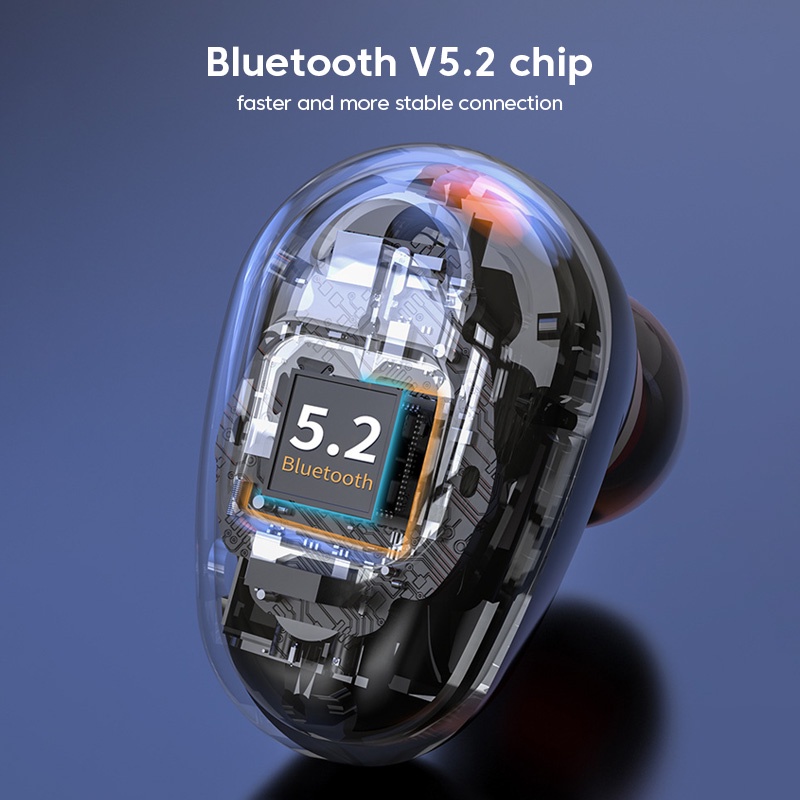 Tai Nghe Nhét Tai Bluetooth 5.2 Không Dây Mini Âm Thanh Stereo Sống Động Chất Lượng Cao