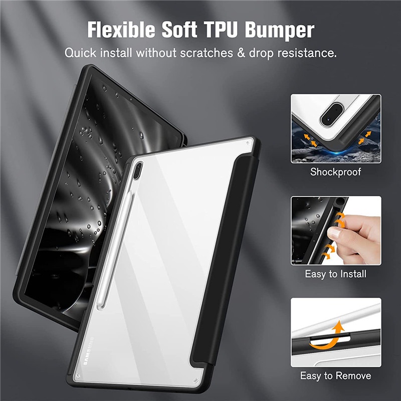 Bao Da Máy Tính Bảng Trong Suốt Cho Samsung Galaxy Tab S6 Lite 10.4 2022 S8 S7 11 Plus FE 12.4 inch S8 Ultra 14.6 inch