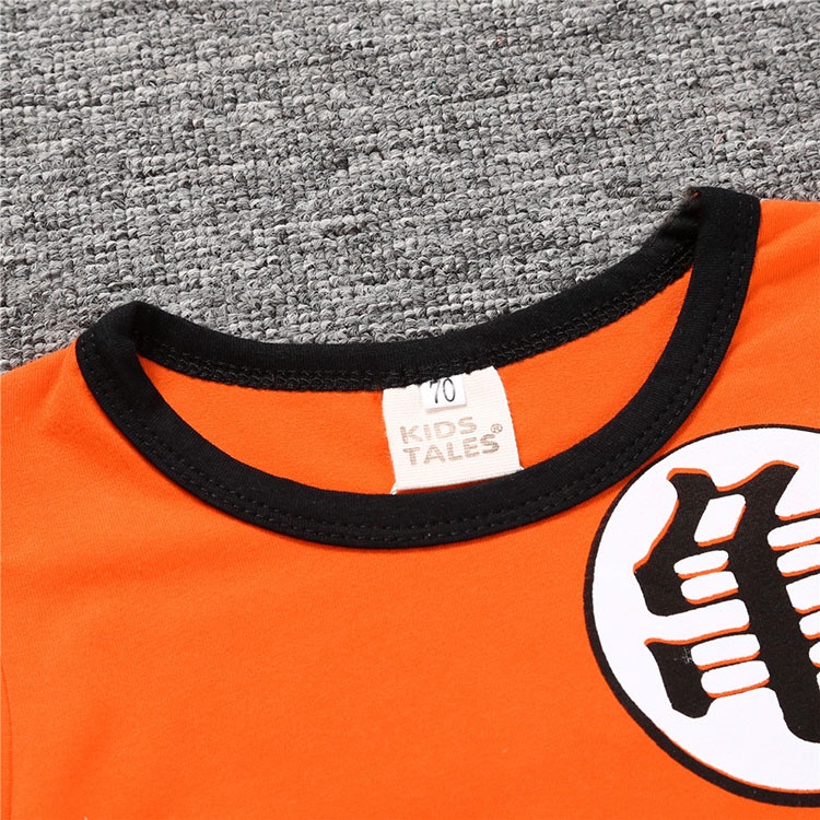 Bộ Áo Liền Quần Họa Tiết Hoạt Hình Goku Cho Bé Sơ Sinh 70-100cm UBZ4