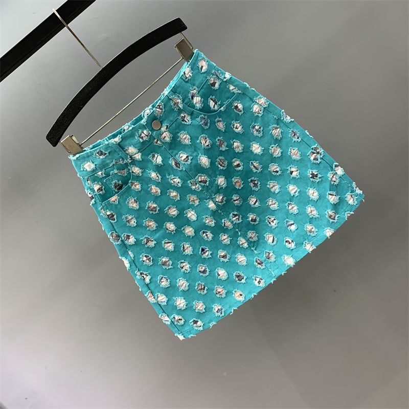 Chân Váy Denim Ngắn Lưng Cao Dáng Ôm Thời Trang Mùa Hè Xinh Xắn Cho Nữ