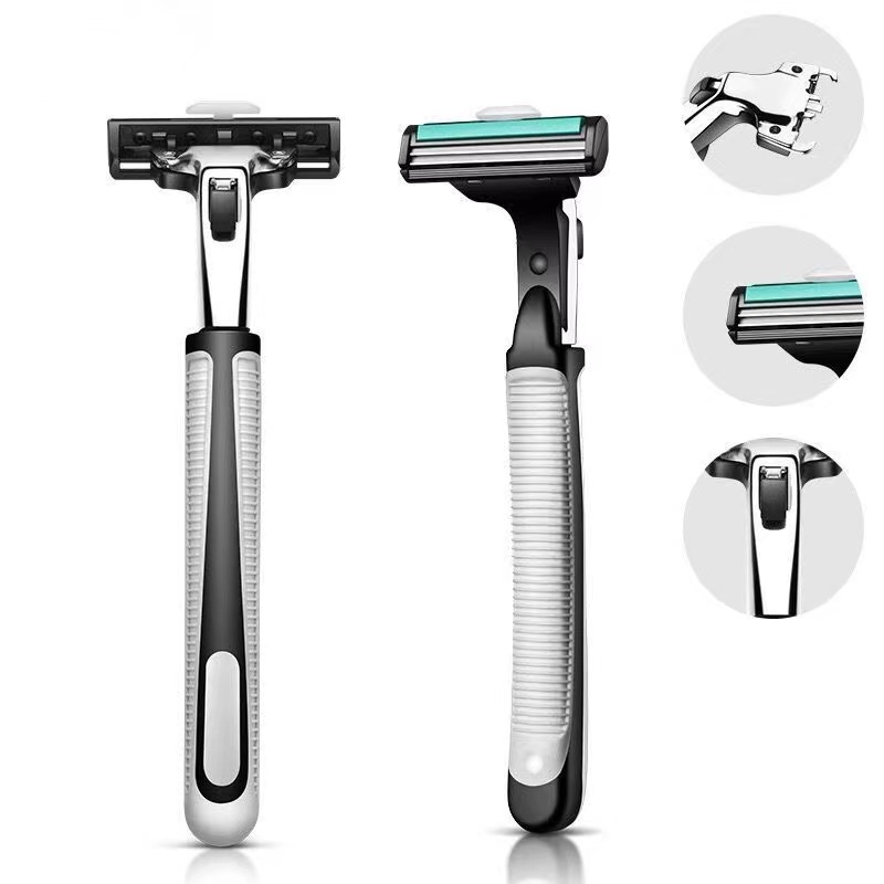 GUANHUA Set 1 + 6 Lưỡi Dao Cạo Râu An Toàn Cho Nam