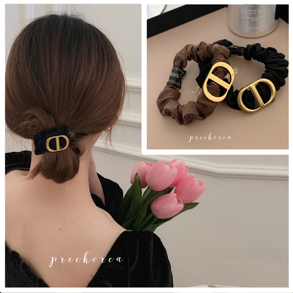 1 Dây Cột Tóc Tròn In Chữ c Phong Cách Hàn Quốc Thời Trang Cho Nữ