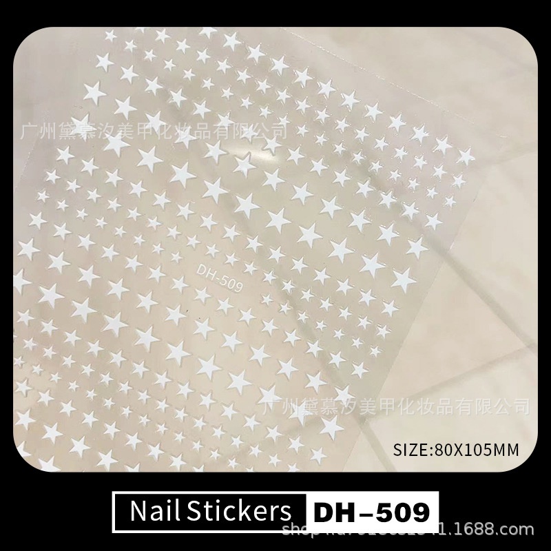 Miếng Dán Móng Tay Tự Dính Hình Ngôi Sao 3d Màu Vàng / Bạc Phong Cách Mới