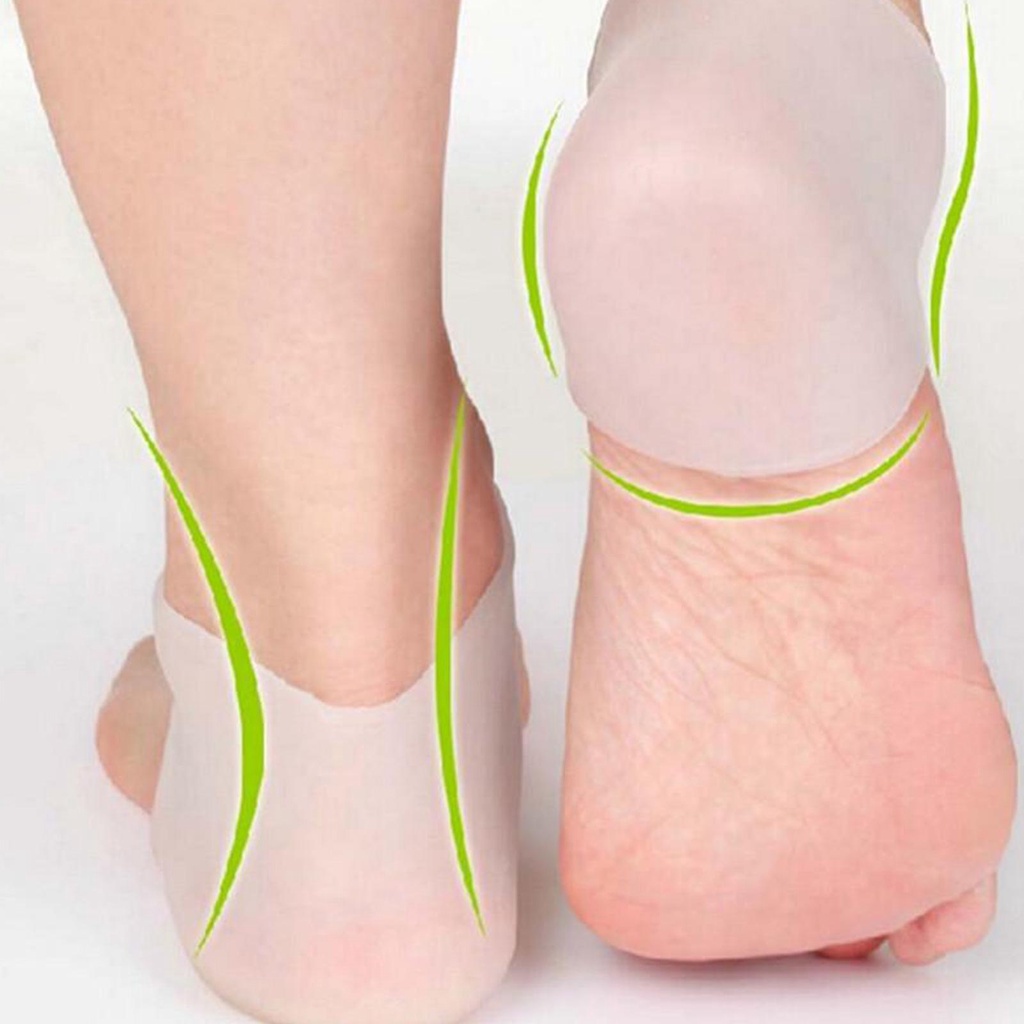 Vớ Silicone Mềm Bảo Vệ Gót Chân Dưỡng Ẩm Cho Nam Nữ J3W6