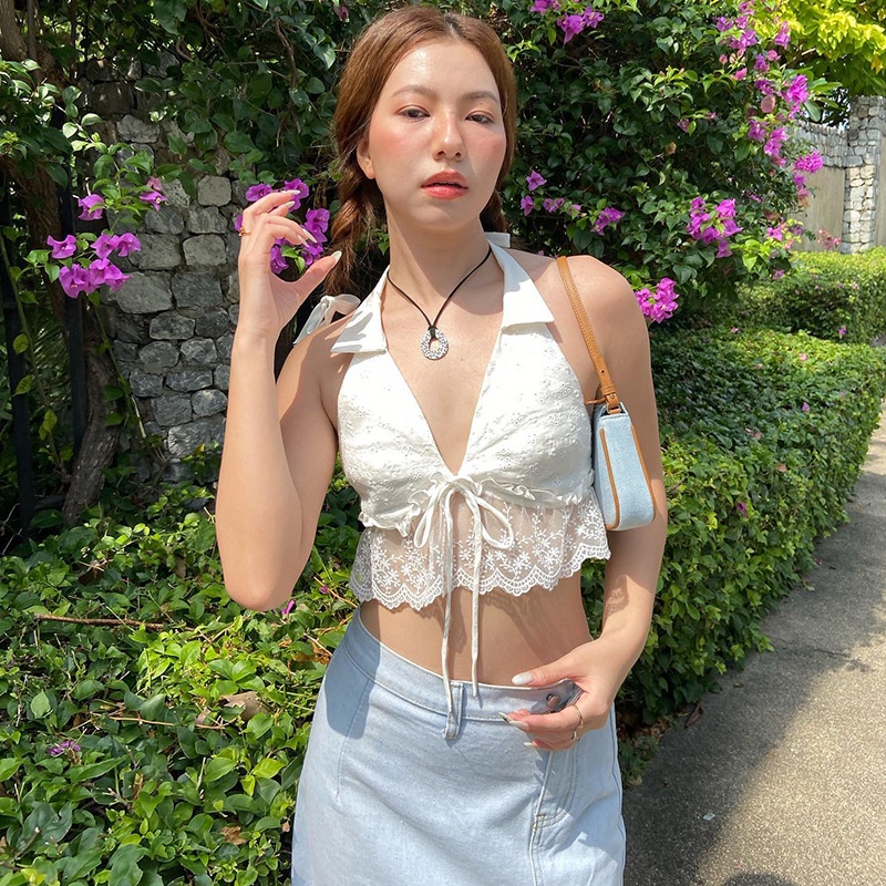 Áo Tank Top Hở Lưng Màu Sắc Ngọt Ngào Thời Trang Cho Nữ