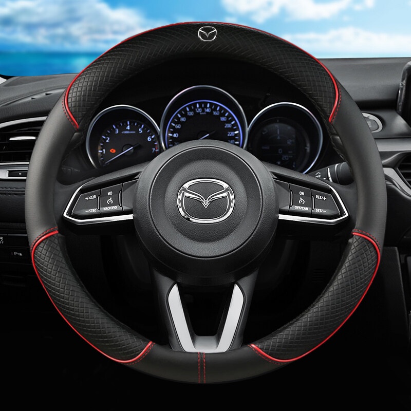 Bao Da Bọc Vô Lăng Siêu Mỏng Thoáng Khí Cho Mazda 2 3 5 6 8 CX5 CX7 CX3 CX9 RX MX Cx CX30 Atenza AXELA BT-50