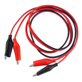 1m điện kẹp cá sấu đôi kết thúc tự kiểm tra dây nhảy dây đỏ và đen kẹp cá sấu với cáp