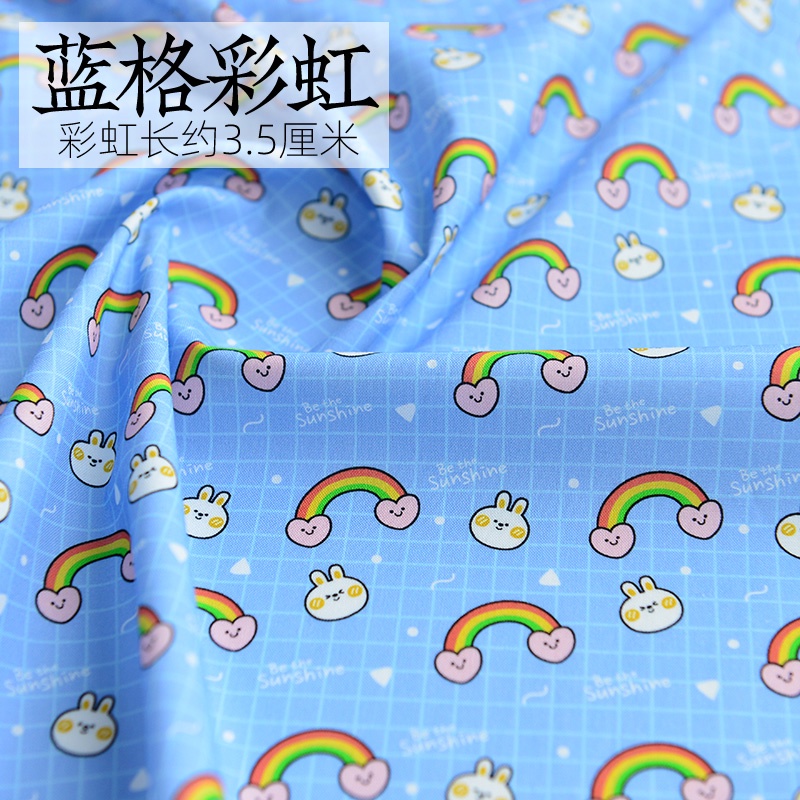 Vải Cotton Họa Tiết Thỏ Hoạt Hình mini Dễ Thương Dùng Để May Vá