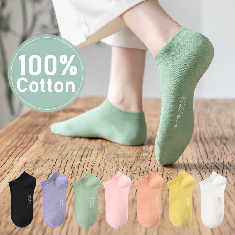 Vớ cotton Cổ Ngắn Thấm Hút Mồ Hôi Thoáng Khí Mới Mùa Hè Cho Nữ