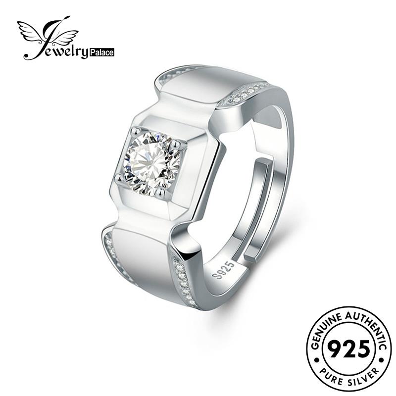 Jewellrypalace Moissanite Bạc 925 Nhẫn Độc Đoán Kim Cương Nguyên Bản Nam R395