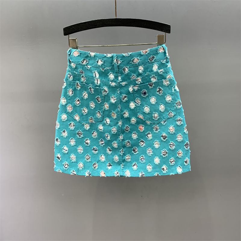 Chân Váy Denim Ngắn Lưng Cao Dáng Ôm Thời Trang Mùa Hè Xinh Xắn Cho Nữ