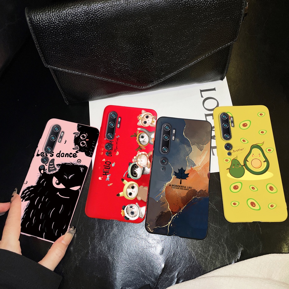 Ốp Điện Thoại Mềm Bo Viền Họa Tiết Đá Hoa Cương / Phi Hành Gia Màu Đen Cho Xiaomi  Note 10 Pro Mi CC9