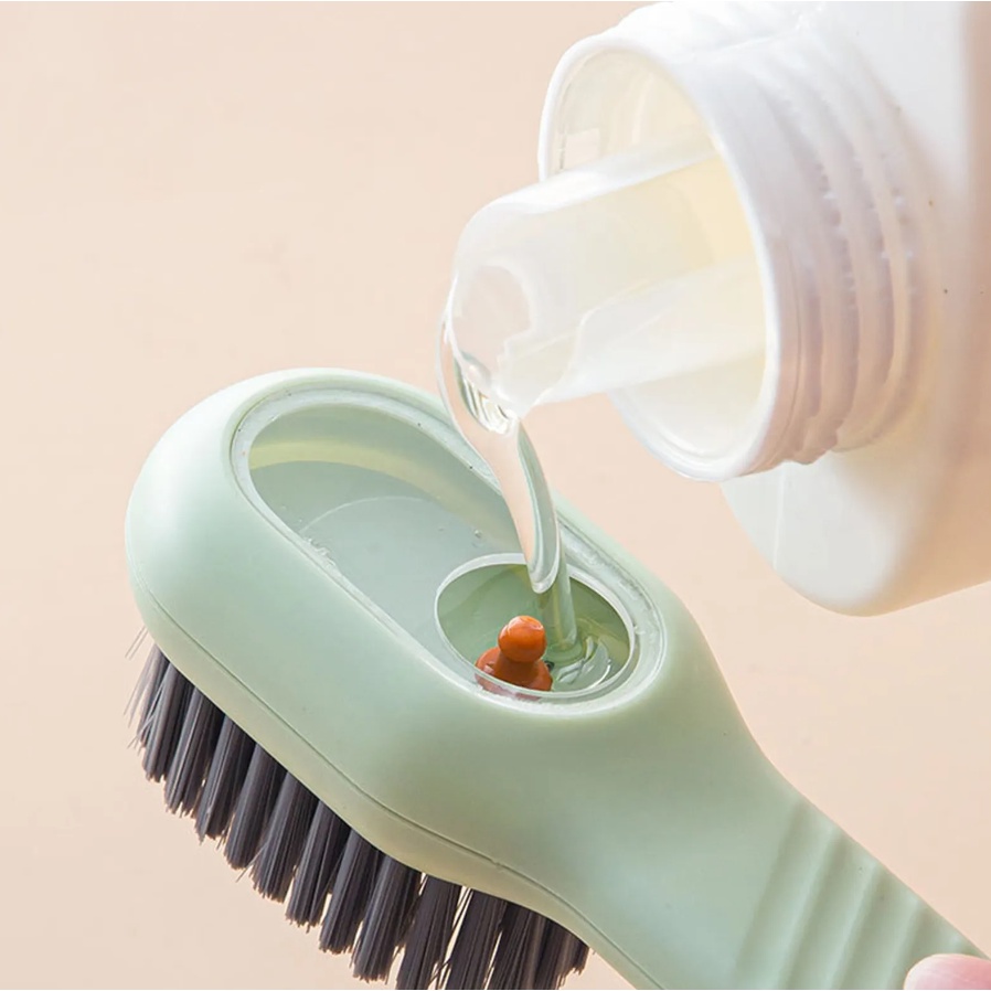 Bàn Chải Chà Giày Lông Mềm Cán Dài Đa Năng Popkozzi