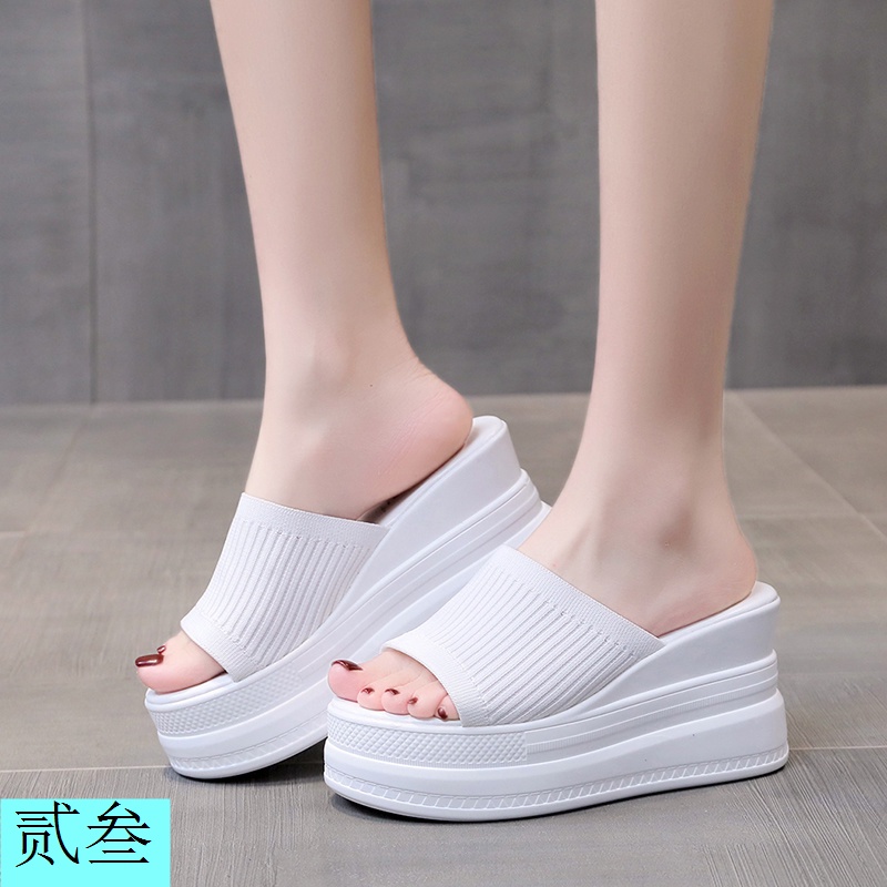 Sandal Cao Gót 9CM Đế Xuồng Dày Dặn Phong Cách Thời Trang Mùa Hè 2023 Mới Dành Cho Nữ