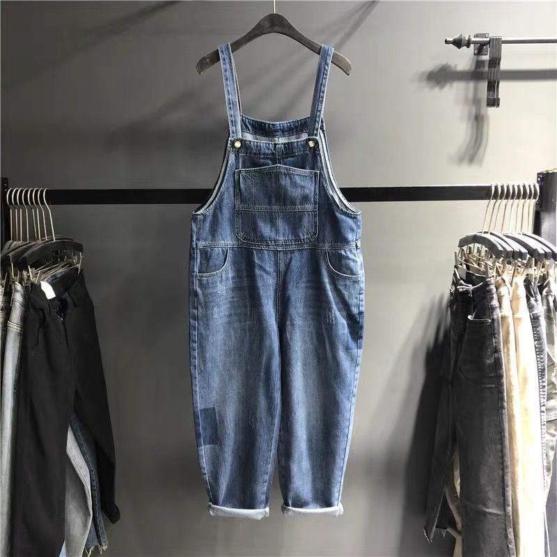 * Qu * Qu n Y m Áo Liền Quần Denim Dáng Rộng Mua Sắm Thương Hiệu Mua Sắm Giảm Giá Cửa Hàng Giảm Giá Quần Yếm Denim Dáng Rộng Đơn Giản Cho Nữ