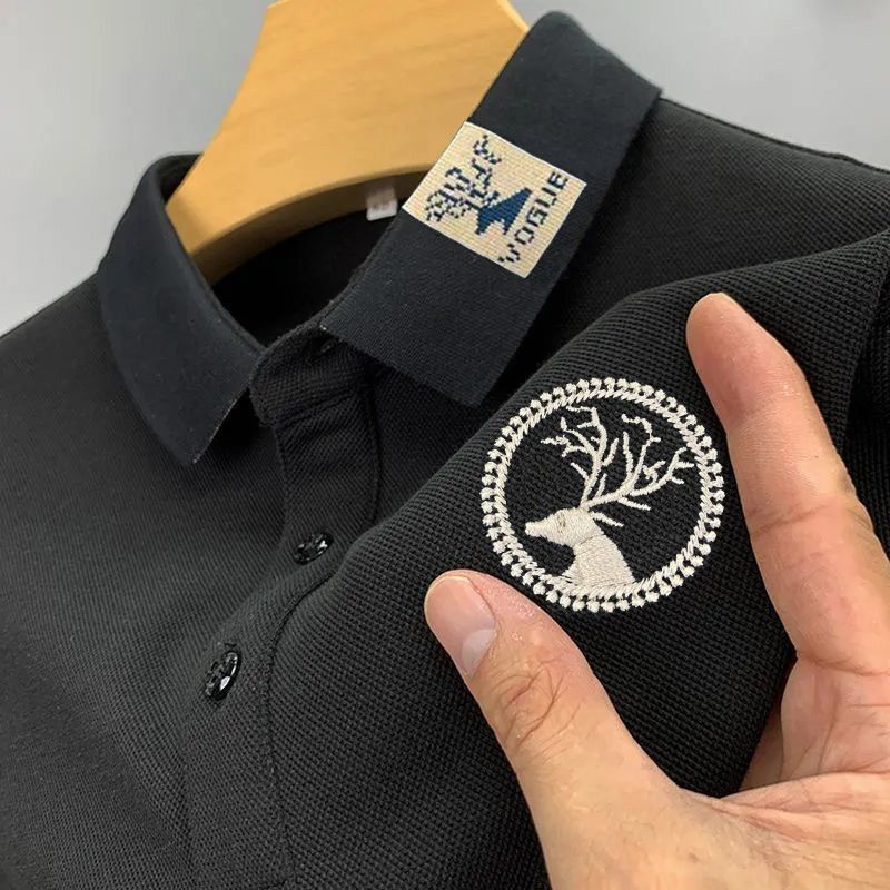Áo Thun Polo Ngắn Tay Phong Cách Âu Mỹ Thời Trang Cho Đàn Ông Trung Niên