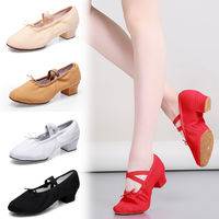 giày khiêu vũ nữ Giày Múa Bụng Đế Mềm Bằng Vải Canvas Dành Cho Người Lớn