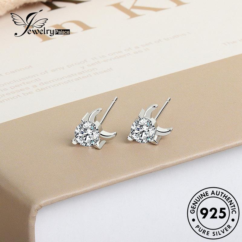 Jewellrypalace Bông tai nữ nguyên bản Stud 925 Ox Bạc Moissanite Diamond E551