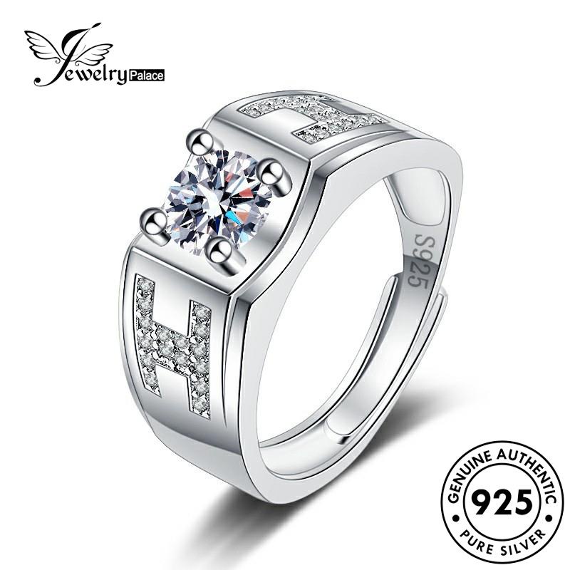 Jewellrypalace Kim Cương 925 Thời Trang Nguyên Bản Nhẫn Bạc Nam Moissanite R623