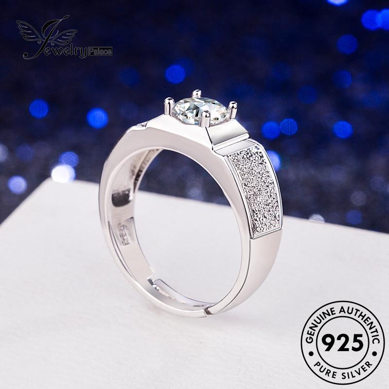 Jewellrypalace Bạc Nguyên Bản Nam Kim Cương Lãng Mạn 925 Moissanite Nhẫn R1534