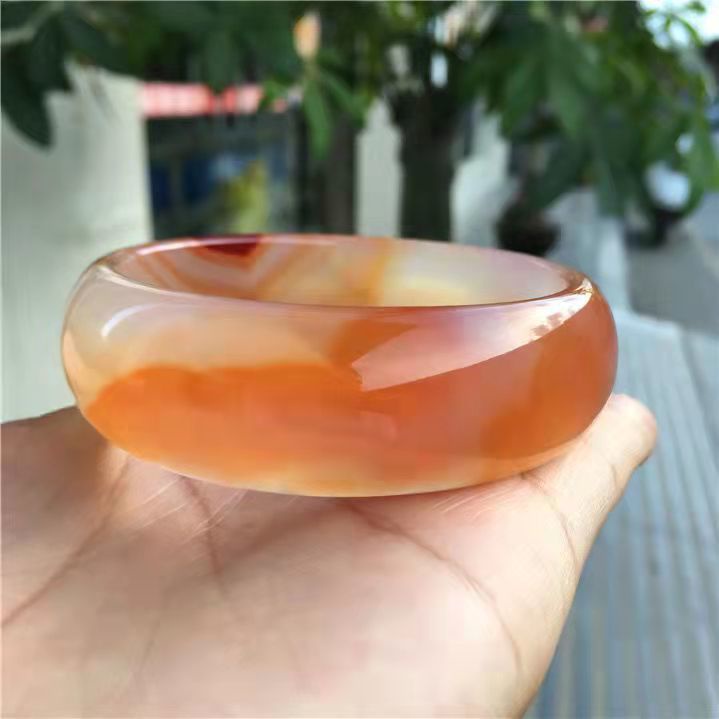 Vòng Tay Mã Não Trắng Màu Sắc Ngọc Bích Thời Trang Cho Nữ