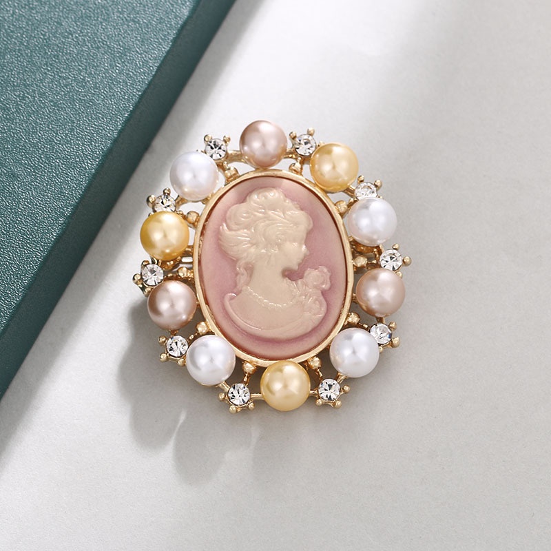 Ghim Cài Áo Đính Ngọc Trai Nhân Tạo Phong Cách Retro Thời Trang Cao Cấp Mới Cho Nữ